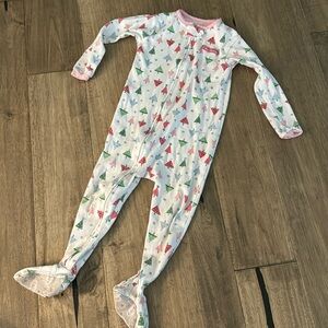 24 month Carter’s Christmas pajamas footie one-piece PJs